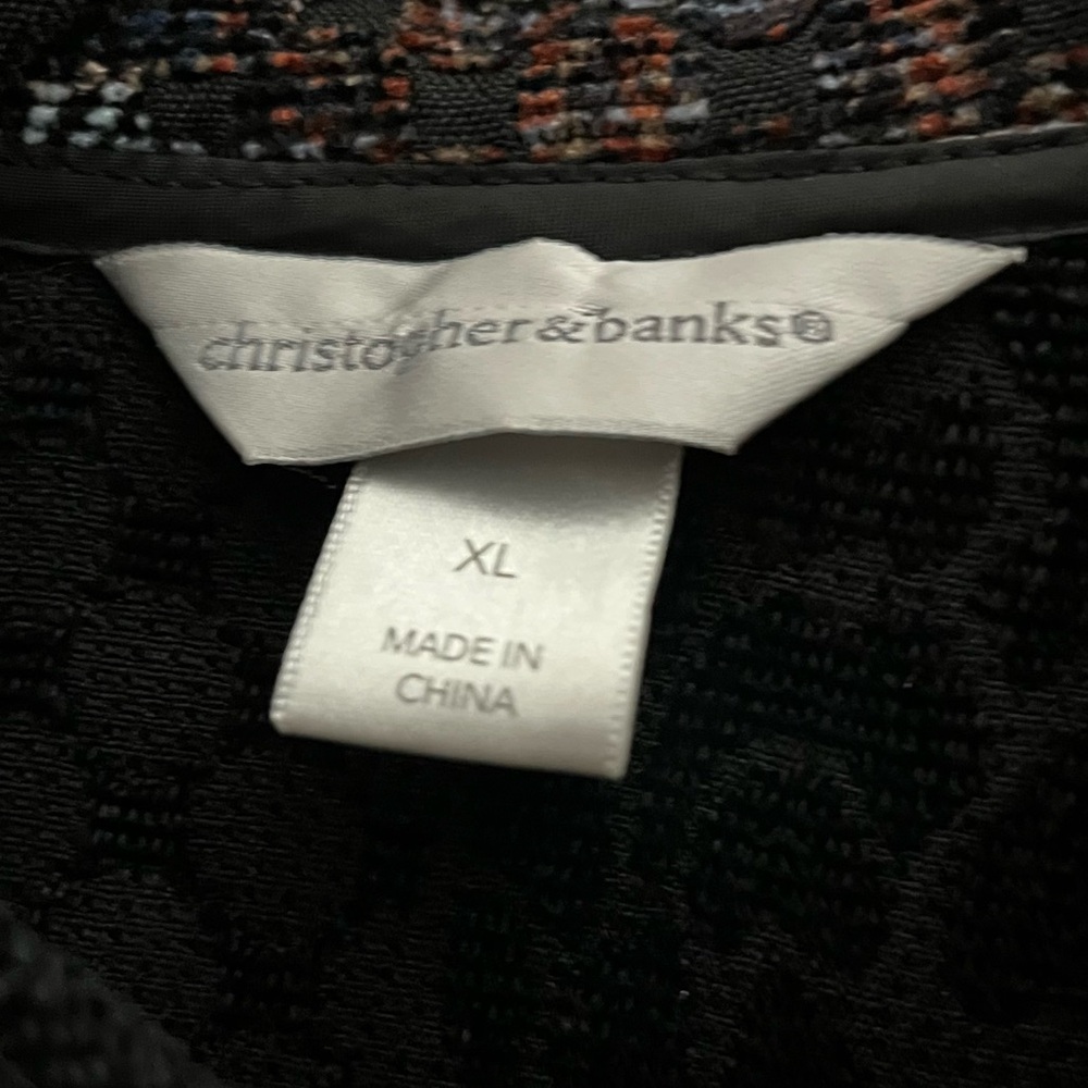 Multicolored Abstract Patterned Floral Jacket Wit… - image 3